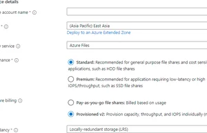 Azure Files – Udziały plików w chmurze